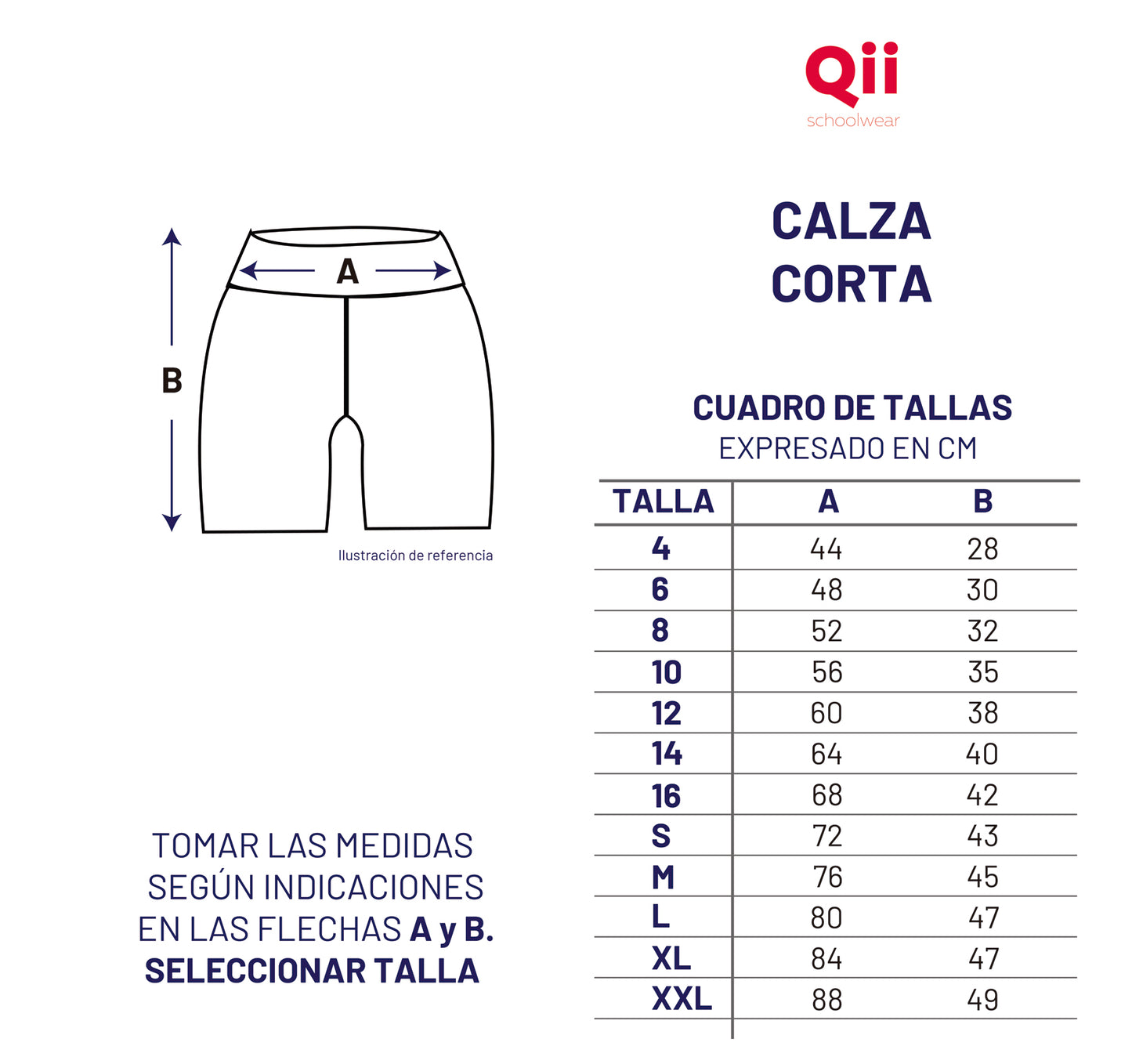 CALZA CORTA AZUL MARINO