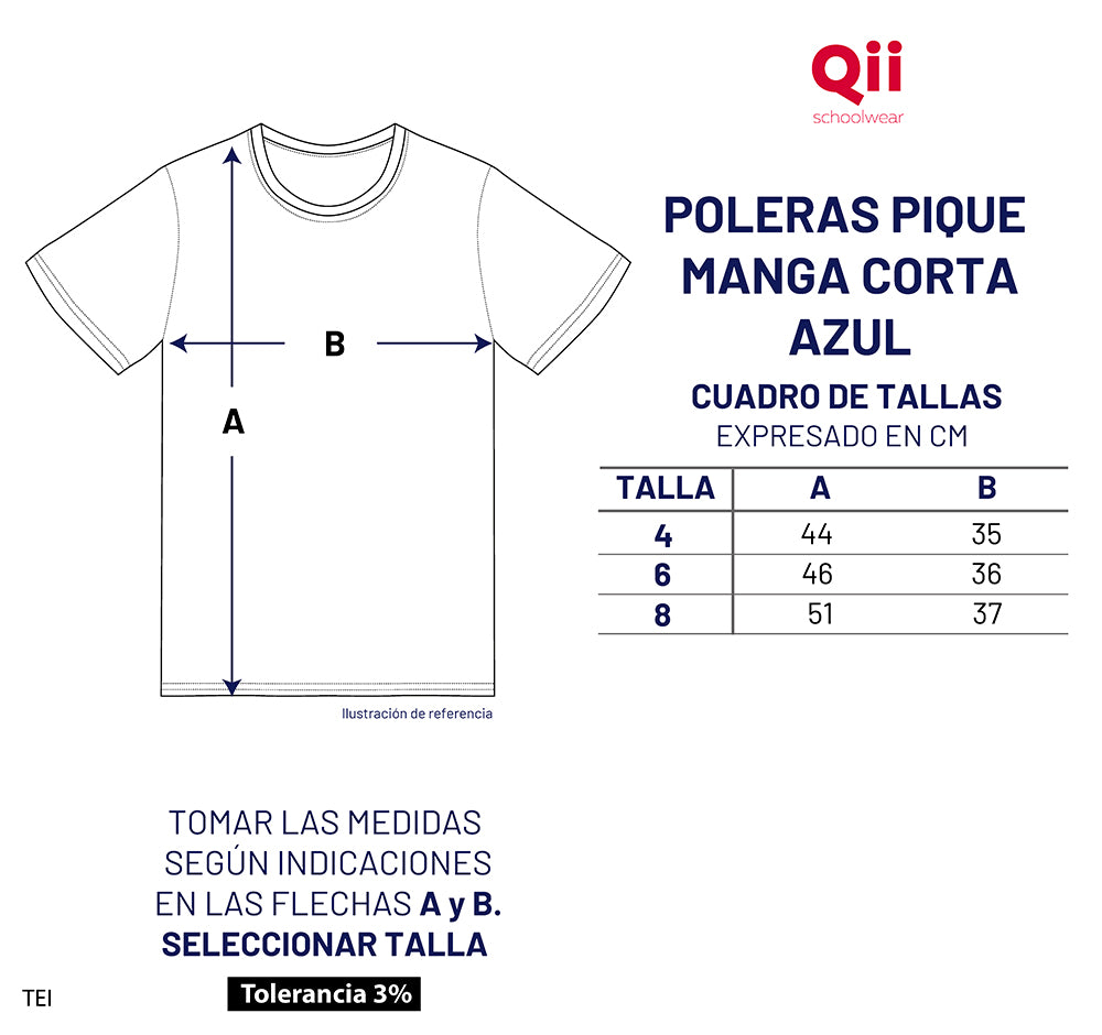 POLERA PIQUÉ NIÑO PG-PK-K MANGA CORTA TEI