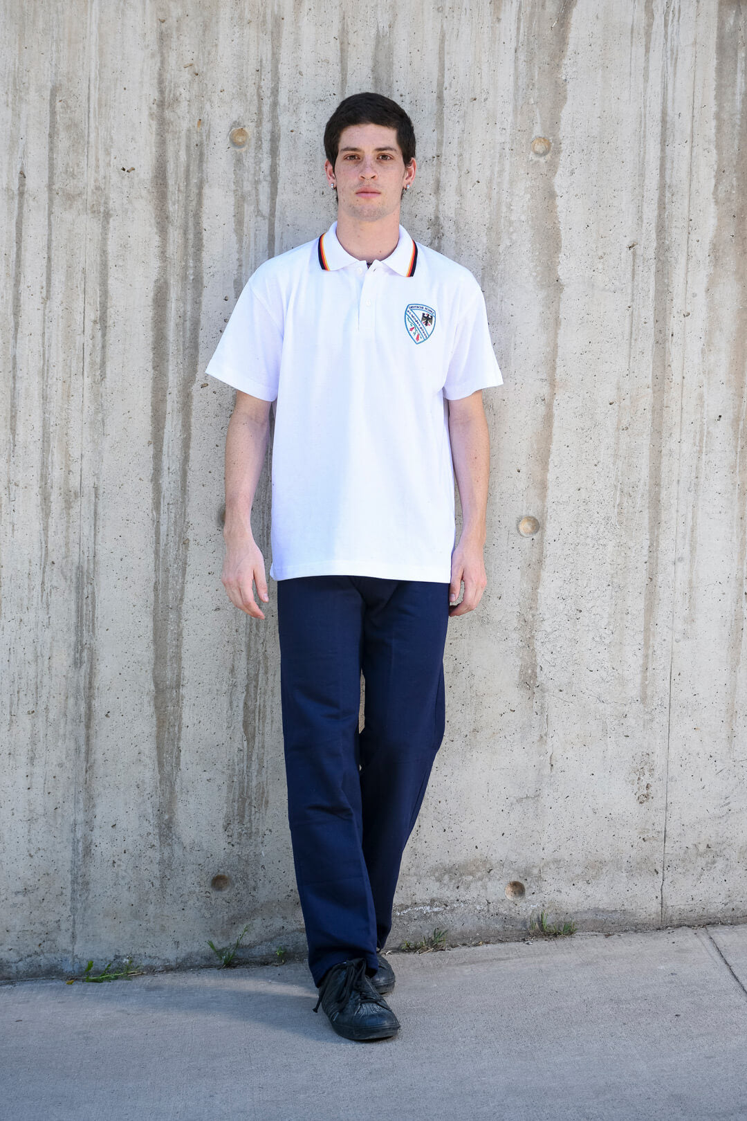 POLERA PIQUE BLANCA MANGA CORTA DSTM
