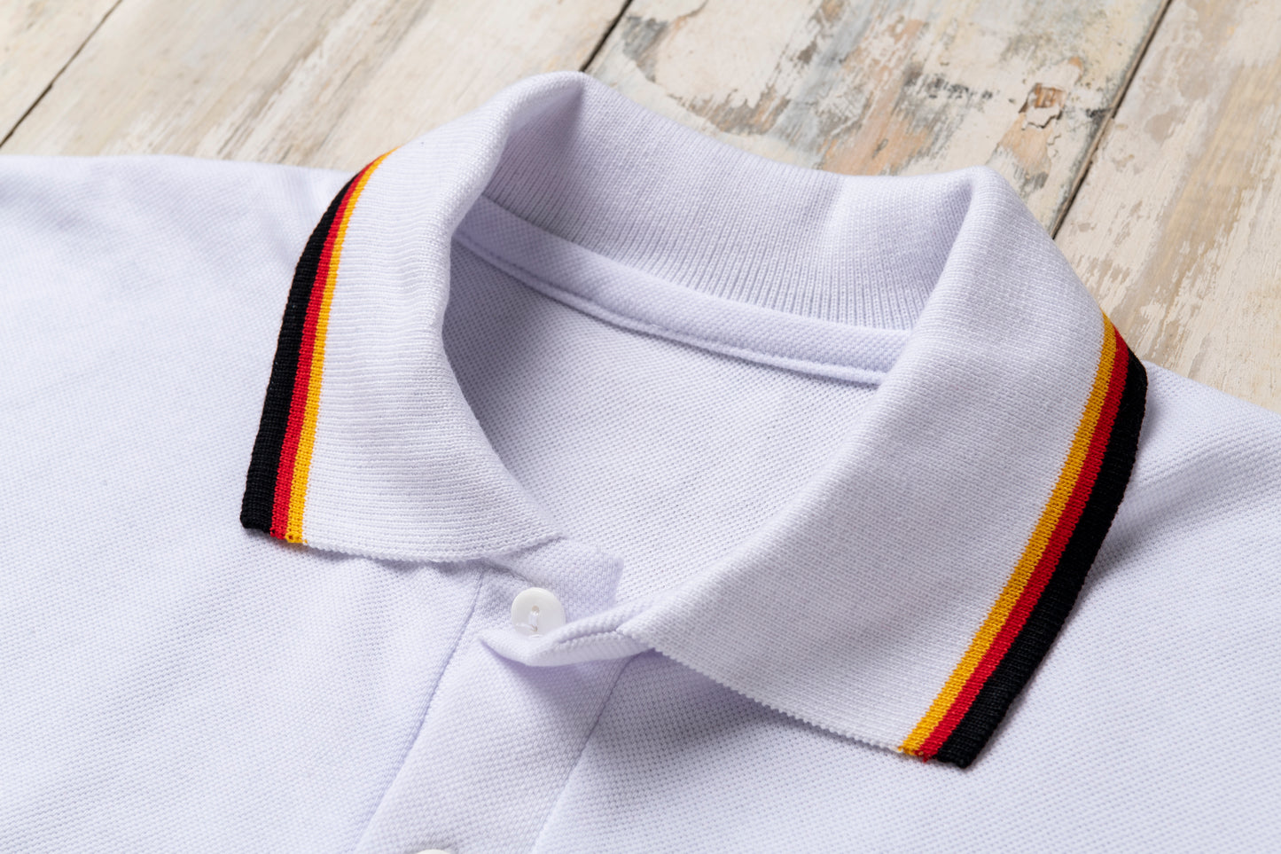POLERA PIQUE BLANCA MANGA CORTA DSTM