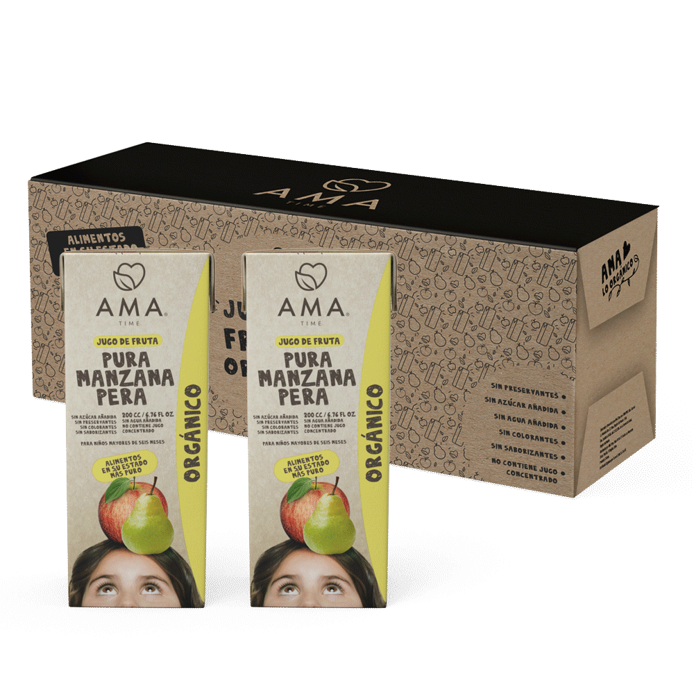 AMA Time Pack 24 unid - Jugo Manzana Pera 200 cc