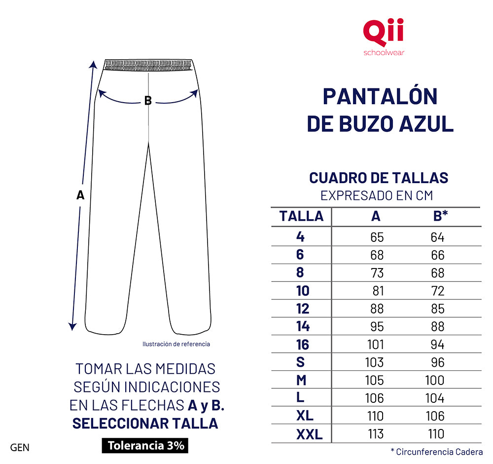 PANTALON BUZO AZUL MARINO