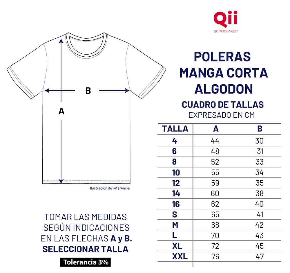 POLERA DEPORTIVA MANGA CORTA COLEGIO  ISABEL LA CATOLICA