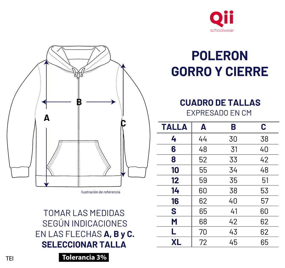 POLERON CON GORRO/CIERRE TEI - NUEVO